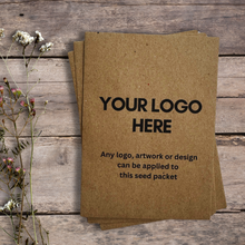 Load image into Gallery viewer, custom printed seed packets for business school charity council giveaway for sustainability