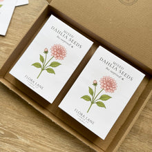 Load image into Gallery viewer, Personalised seed packets with floral illustration for florists