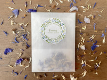 Load image into Gallery viewer, funeral seed packs with forget me not seeds