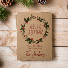 Load image into Gallery viewer, personalised seed packets as chrismtas card alternative eco friendly