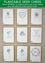 Load image into Gallery viewer, seed cards plantable