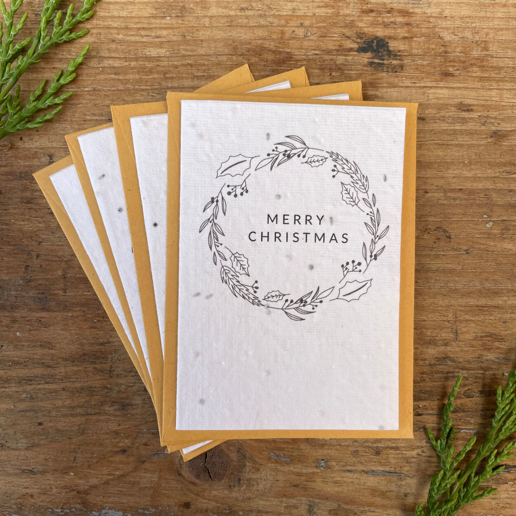 Plantable Christmas Card, Set of 4, 8 & 12