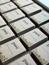 Load image into Gallery viewer, Close up of custom printed seed packet with business logo branding
