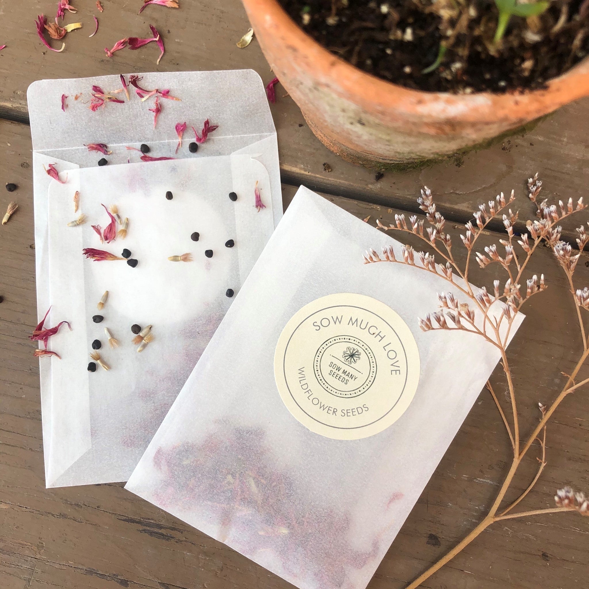 wildflower seed envelopes Wedding Favour Seed Envelope Packets